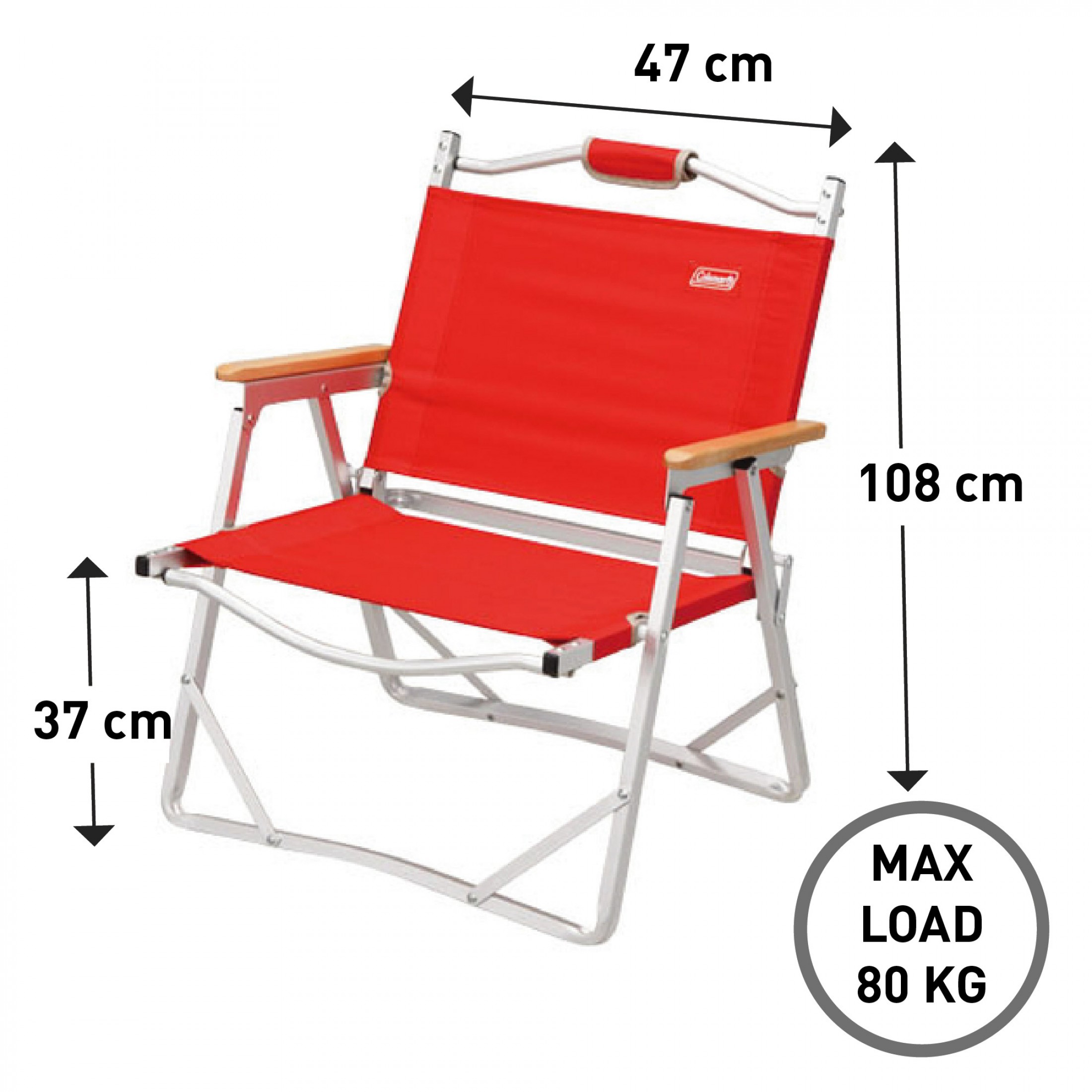 Coleman Compact Folding Chair (Red)